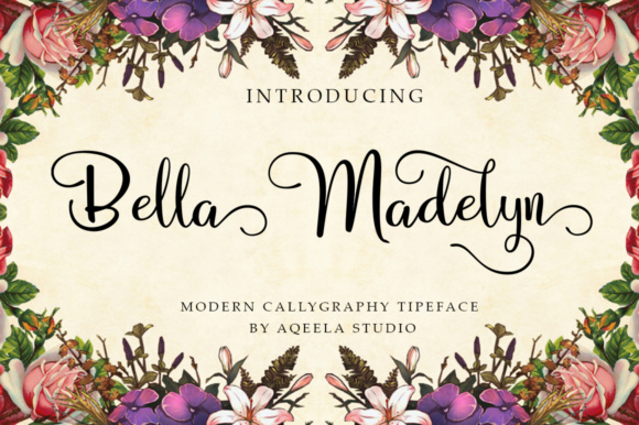 Bella Madelyn Script: A Modern Calligraphy Typeface for Elegant Editorial Design