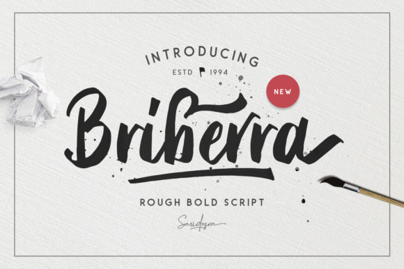 Briberra Script: A Bold Handwritten Font for Editorial Impact