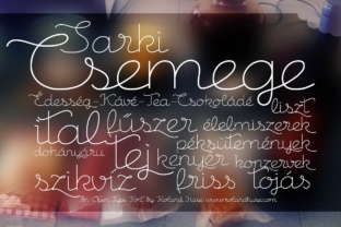 Csemege Script Handwritten Font for Food & Deli Branding