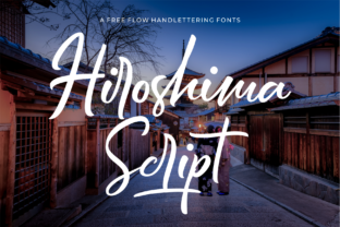 Hiroshima Script Font for Handwritten Brand Charm