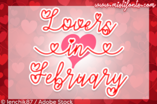 Lovers in February Font: Romantic Script Handwritten Typeface
