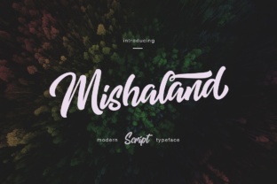 Mishaland: A Modern Script Typeface for Small Business Branding