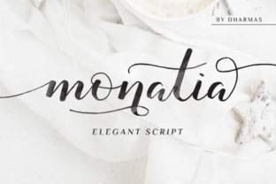 Monatia Script: An Elegant Script Handwritten Font for Makers