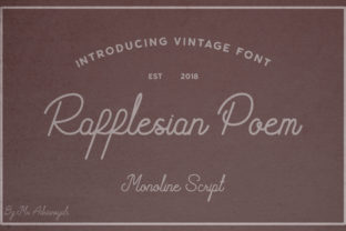 Rafflesian Poem: A Vintage Script Typeface for Authentic Branding