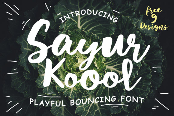Sayur Koool: A Playful Bouncing Script Font for Thoughtful Editorial Design