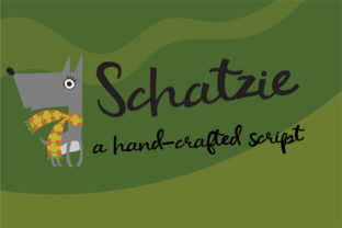 Schatzie Script Handwritten Font for Makers
