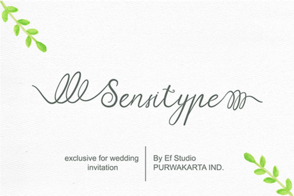Sensitype: A Watercolor-Inspired Script Handwritten Font
