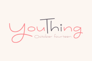 Youthing October Fourteen Script Font for Makers