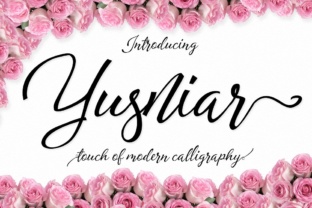 Yusniar Script: A Modern Calligraphy Font for Small Business Branding